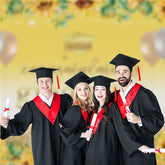 Aperturee - Sunflowers Sparkling Bokeh Yellow Grad Photo Backdrop